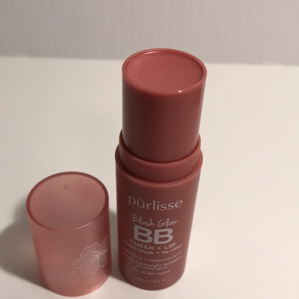 Purlisse Glow BB Cheek +Lip cream blush +lip color in nude sugar NEW